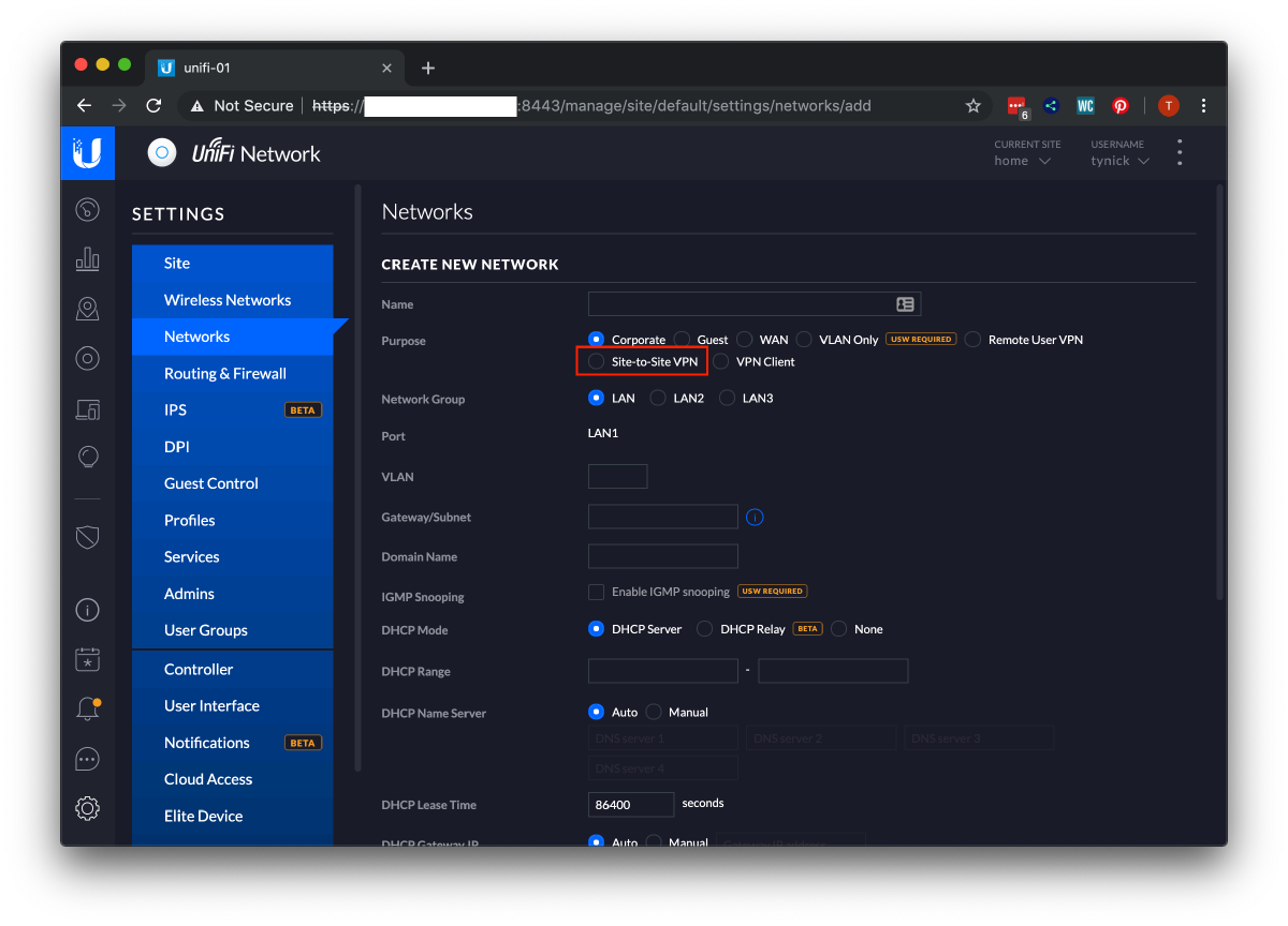 How to Create a Site to Site VPN Between 2 Unifi Security Gateways ...
